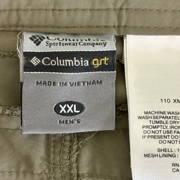 Columbia GRT Nylon Convertible Cargo Pants Lightweight Hiking Khaki Men's XXL - Picture 4 of 12